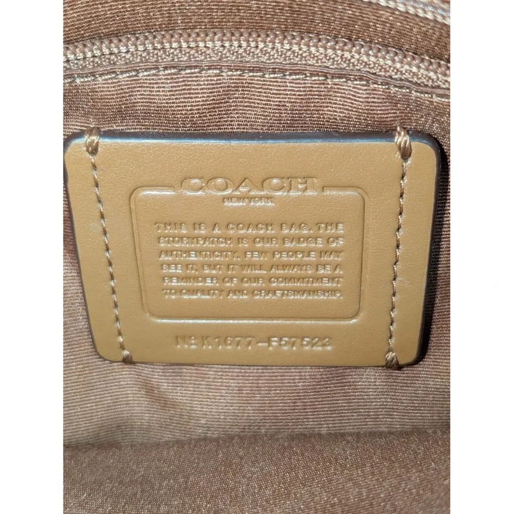 Coach Christie Carryall Small Pebbled Leather Satchel Cognac‎ F57523